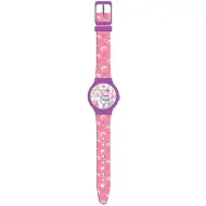 Orologio analogico rosa di Peppa Pig in scatola di metallo