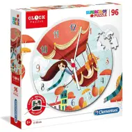 Orologio puzzle da 96 pezzi "Mongolfiera nel vento" - Clementoni