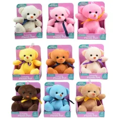 Orsacchiotto di peluche morbido e soffice con ventosa disponibile in diversi colori 16cm 1 pezzo immagine 2