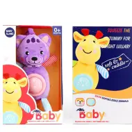 Orsetto di peluche viola con effetti luminosi e sonori, 30 cm