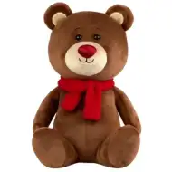 Orso di peluche marrone con naso lucido, 25 cm