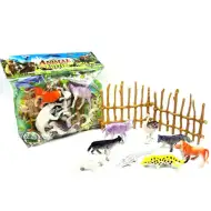 Pacchetto di figure di animali selvatici con recinto