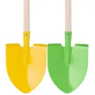 Pala da giardino con manico in legno da 80 cm, disponibile in diversi colori, 1 pezzo - Woodyland