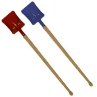 Pala di metallo con manico in legno da 60 cm in diverse varianti.