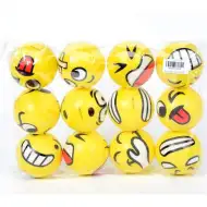 Palla da softball piccola con motivo emoji 6,3 cm 1 pezzo