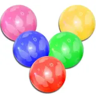 Palla di gomma con motivo a farfalla 23 cm