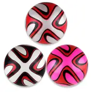 Palla di gomma con motivo colorato 23 cm