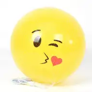 Palla di gomma emoji giallo limone 23 cm