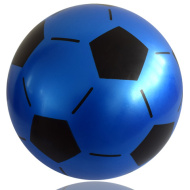 Palla in gomma con motivo calcistico, 22 cm, vari colori.