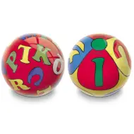 Palline di gomma con lettere e numeri 14cm - Mondo Toys