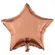 Palloncino in foil a forma di stella - rose gold 46cm