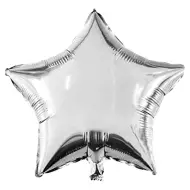 Palloncino in mylar a forma di stella - argento 46 cm