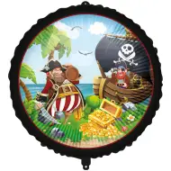 Palloncino in mylar con motivo pirata 46 cm