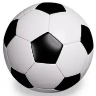 Pallone da calcio bianco e nero da 23 cm
