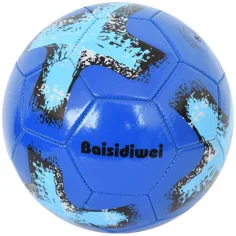 Pallone da calcio in pelle sintetica con motivo a croce colorato 23 cm immagine 3