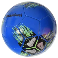 Pallone da calcio in pelle sintetica con motivo a croce colorato 23 cm immagine 9