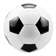 Pallone da calcio in pelle sintetica nei tradizionali colori bianco e nero, 23 cm