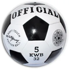 Pallone da calcio in similpelle nero-bianco 23cm