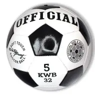 Pallone da calcio in similpelle bianco-nero 23 cm
