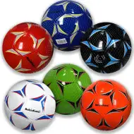 Pallone da calcio in similpelle con motivi, disponibile in diversi colori, 23 cm