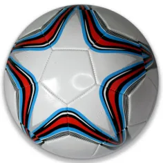 Pallone da calcio in similpelle con motivo a stelle, disponibile in diverse varianti, 22 cm immagine 4