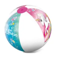 Pallone da spiaggia gonfiabile a forma di unicorno da 50 cm