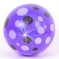 Pallone di gomma a pois viola 23 cm