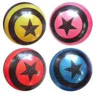 Pallone di gomma con motivo a grandi stelle, 23 cm, disponibile in diverse varianti.