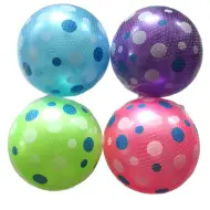 Pallone di gomma con motivo a pois da 23 cm in diverse varianti.
