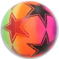 Pallone di gomma con motivo a stella arcobaleno 23 cm