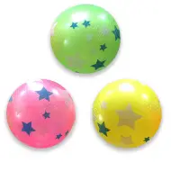Pallone di gomma con motivo a stelle da 23 cm in diverse varianti
