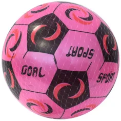 Pallone di gomma con motivo da calcio 23 cm immagine 2