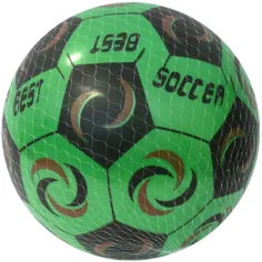 Pallone di gomma con motivo da calcio 23 cm immagine 3