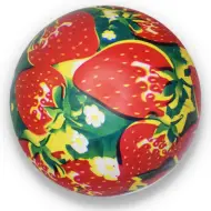 Pallone di gomma con motivo di fragola 23 cm
