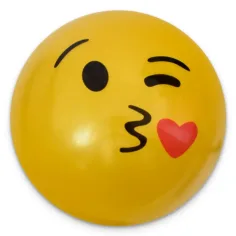 Pallone di gomma con motivo smiley in diverse varianti 23 cm immagine 10