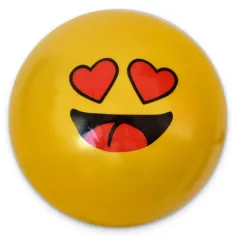 Pallone di gomma con motivo smiley in diverse varianti 23 cm immagine 2