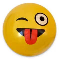 Pallone di gomma con motivo smiley in diverse varianti 23 cm immagine 5