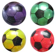 Pallone di gomma da 23 cm con motivo calcistico in diversi modelli