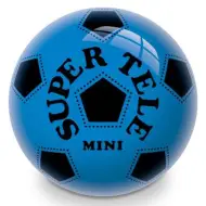 Pallone in gomma blu con motivo da calcio 14cm - Mondo Toys