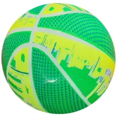 Pallone in gomma con motivo di basket neon da 22 cm in diverse varianti immagine 3