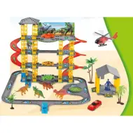 Parcheggio multipiano con dinosauri