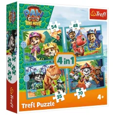 Paw Patrol - Avventure sullisola dei dinosauri: set di puzzle 4 in 1 - Trefl