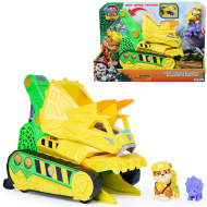 Paw Patrol - Il film dei dinosauri: veicolo mordace "Chomp &amp; Rescue" con la figura di Rubble - Spin Master