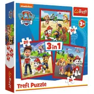 Paw Patrol: Cuccioli felici 3 in 1 puzzle - Trefl