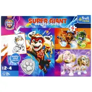 Paw Patrol: Il super film - Puzzle gigante bifacciale da colorare 15 pezzi - Trefl