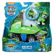 Paw Patrol: Jungle Pups Rocky minifigura con veicolo tartaruga - Spin Master