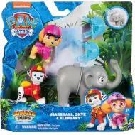 Paw Patrol Jungle Pups: Set di figure di Marshall, Skye e elefante - Spin Master