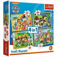 Paw Patrol: La squadra in vacanza 4 in 1 puzzle da 35-48-54-70 pezzi - Trefl