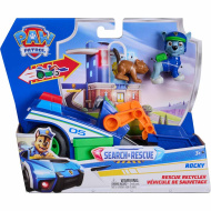 Paw Patrol: Search &amp; Rescue Veicolo a retrocarica di Rocky con personaggio - Spin Master