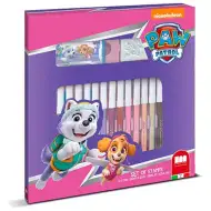 Paw Patrol: Set timbri da 22 pezzi con Skye ed Everest con pennarello - Multiprint